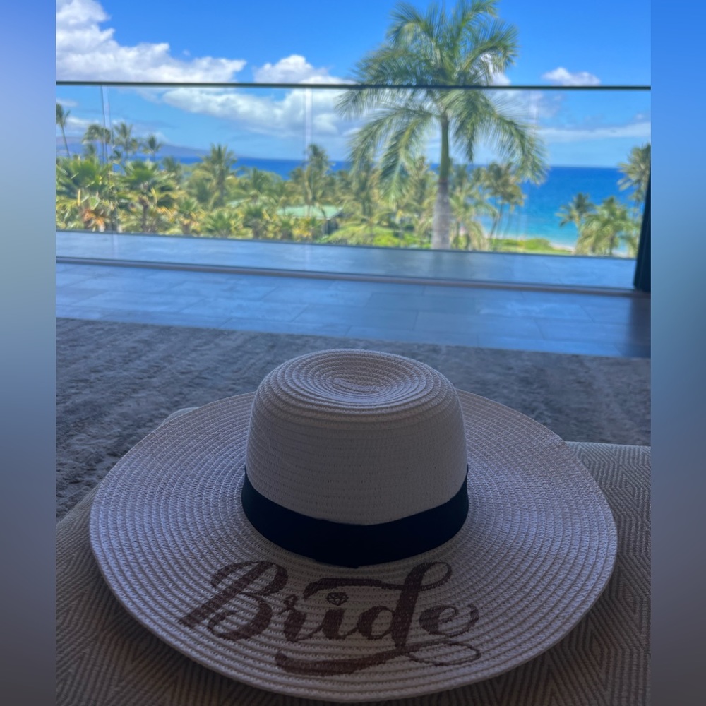 White Bride Straw Hat